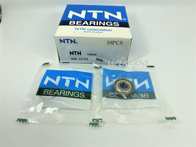 2(Pack) 608-ZZ/ ZZC3 NTN 2 METAL SHIELDED BALL BEARING 22mm x 8mm x 7mm NEW