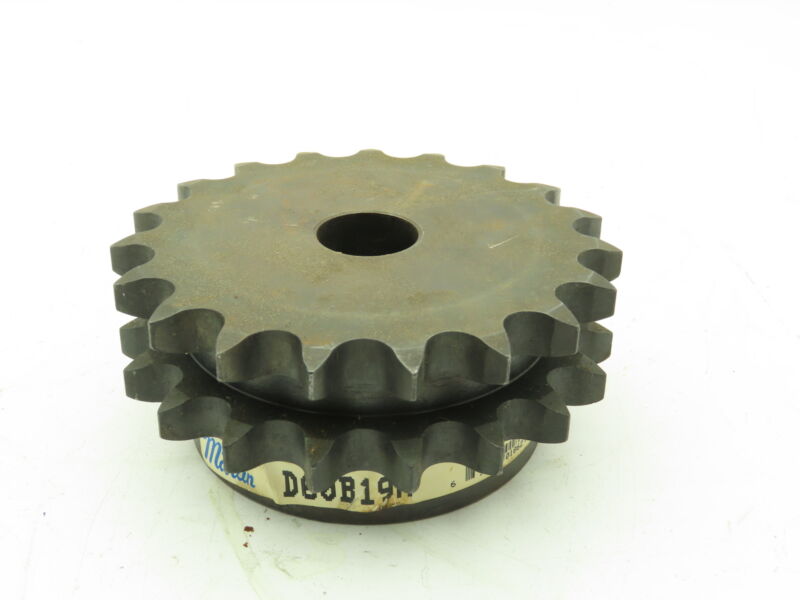 Martin D60B19H Roller Chain Double Sprocket #60 19 Tooth 1" Bore ID #60-2