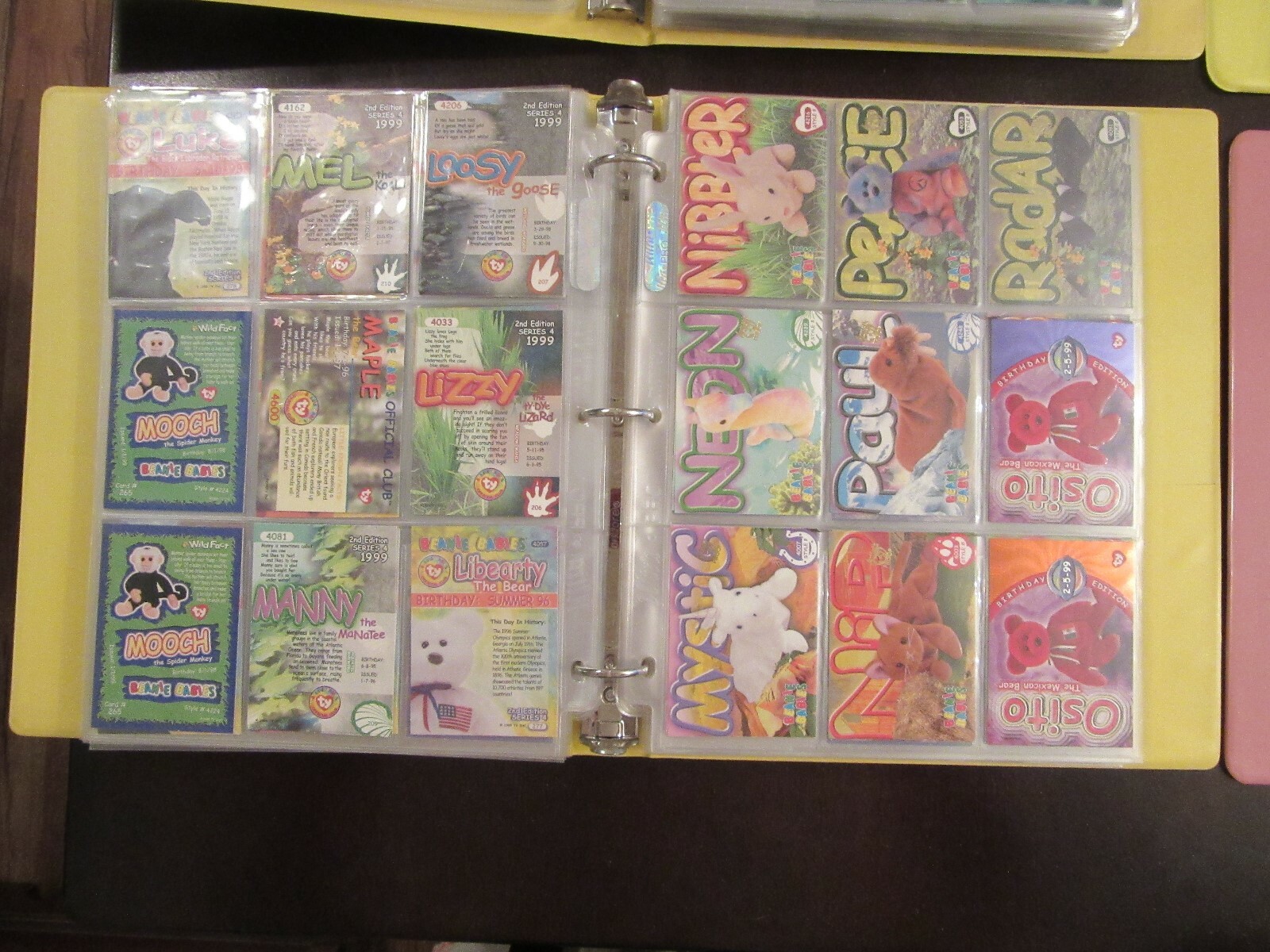 700+ TY BEANIE BABY TRADING CARDS IN 4 BINDERS~COLLECTOR'S SERIES~COLLECTIBLE~VG