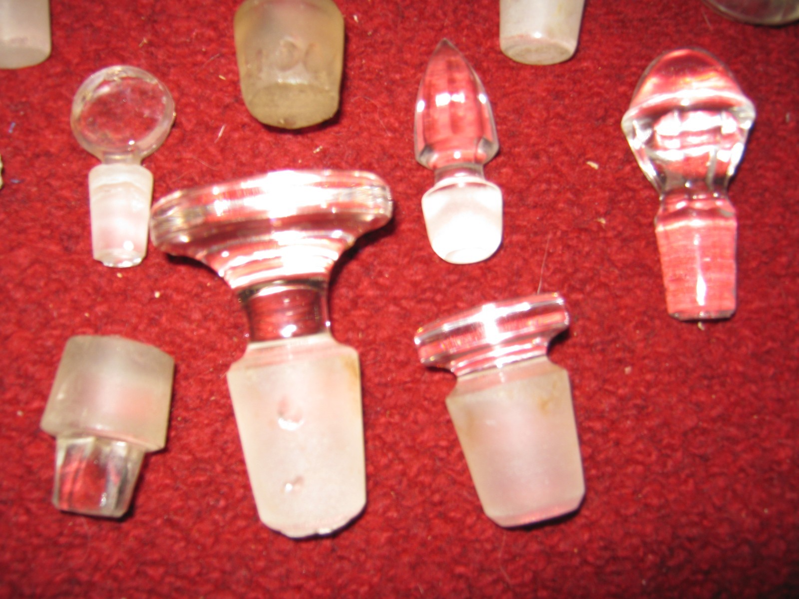 Vintage Glass Bottle Stopper Lot of 19