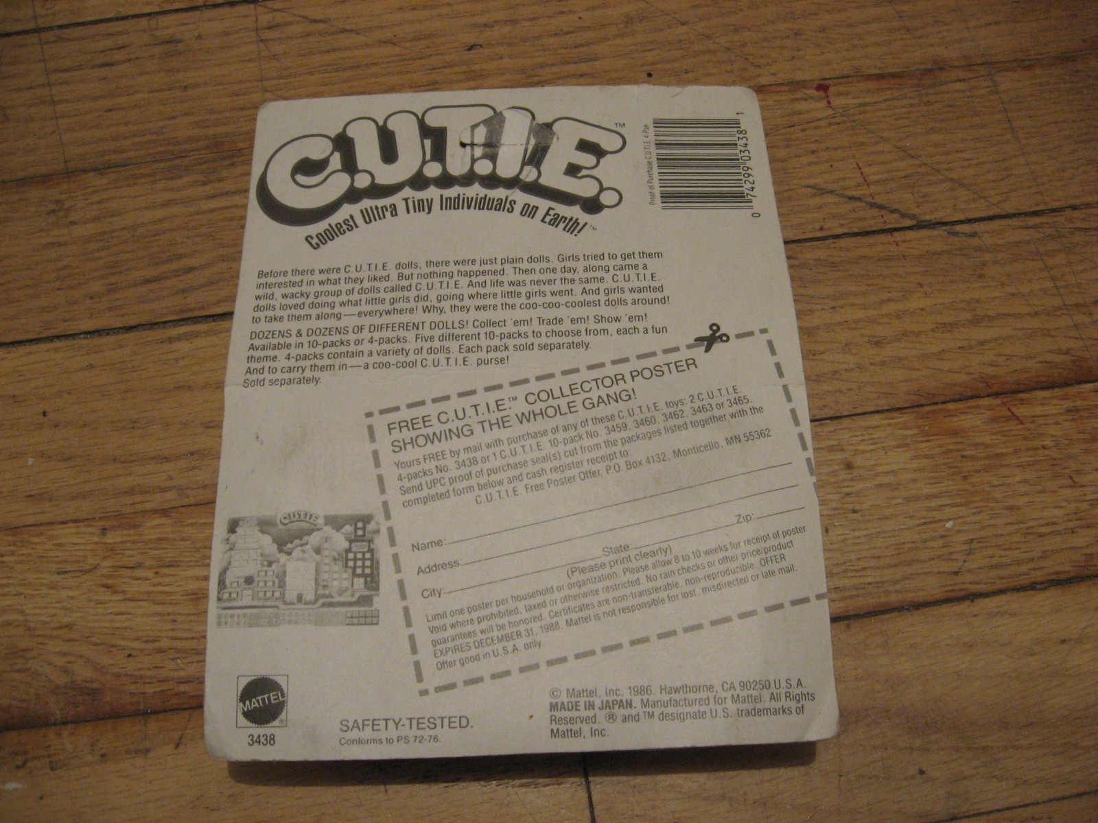 Vintage Mattel C.U.T.I.E. Cutie Miniature Figures 1986 Sealed