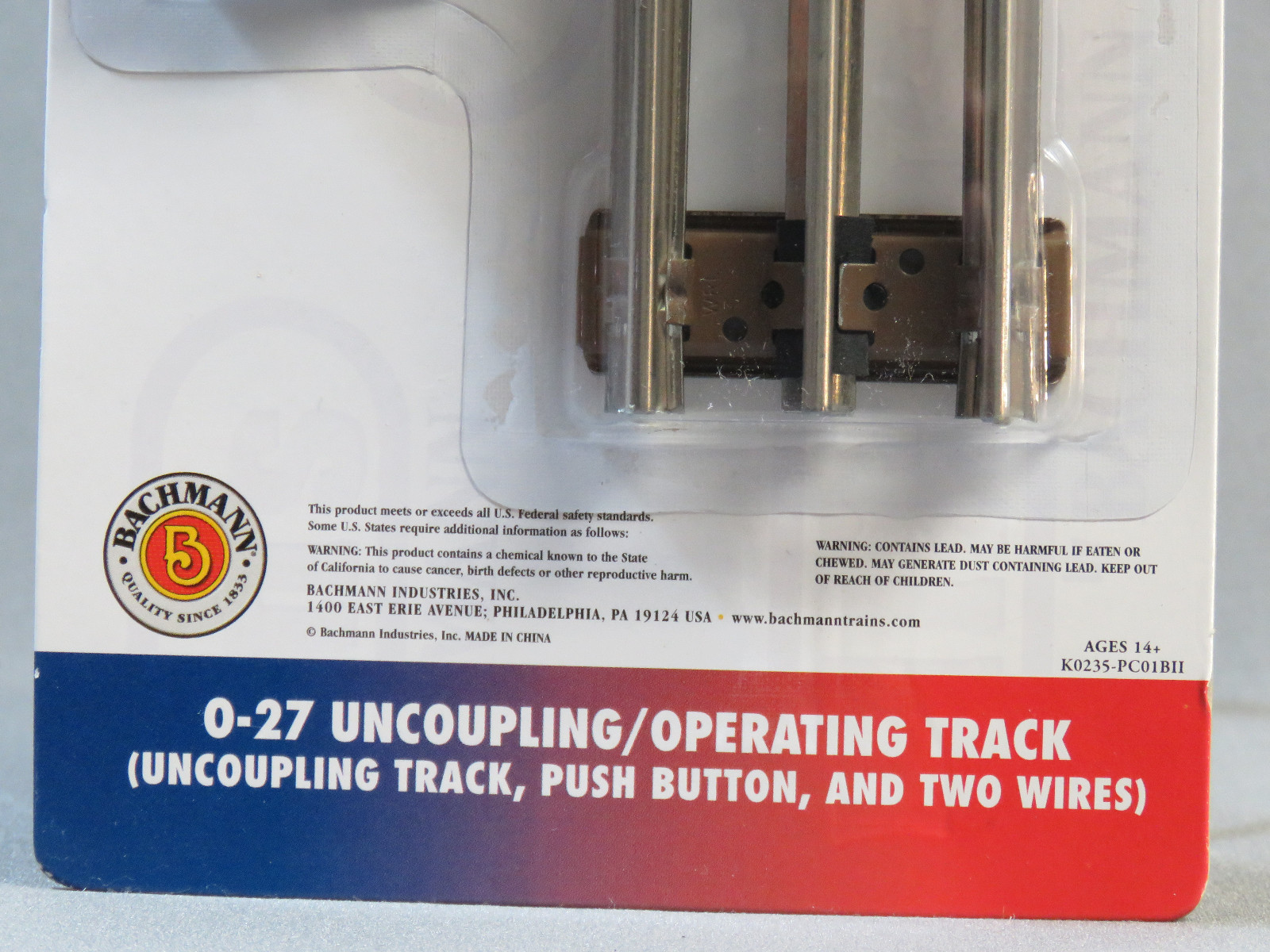 WILLIAMS by BACHMANN O27 GAUGE TUBULAR UNCOUPLING OPERATING TRACK WLM00207 NEW