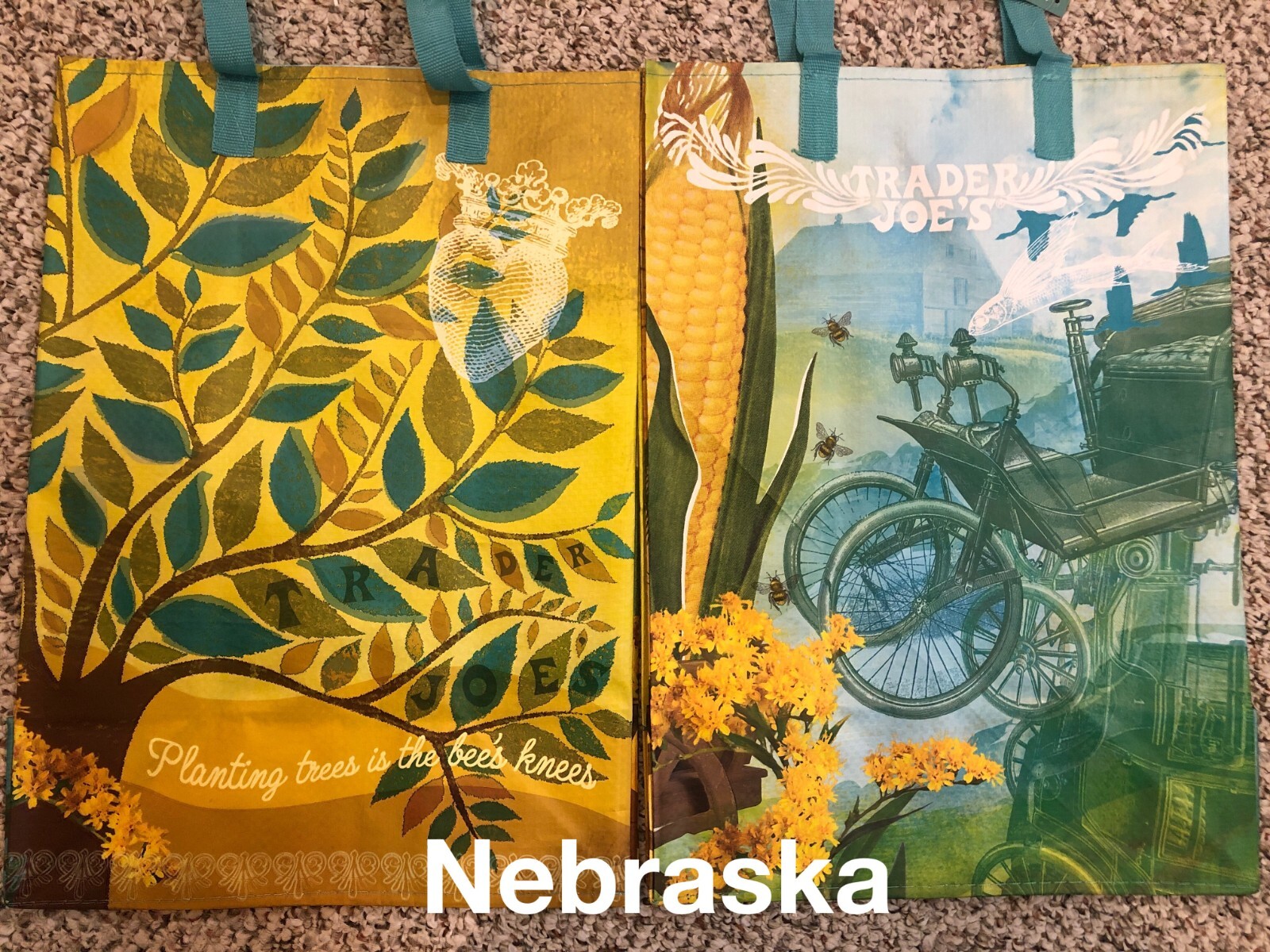 UPICK 5(24Choices) Trader Joe's ECO Reusable Shopping Grocery Gift Tote Bags NWT