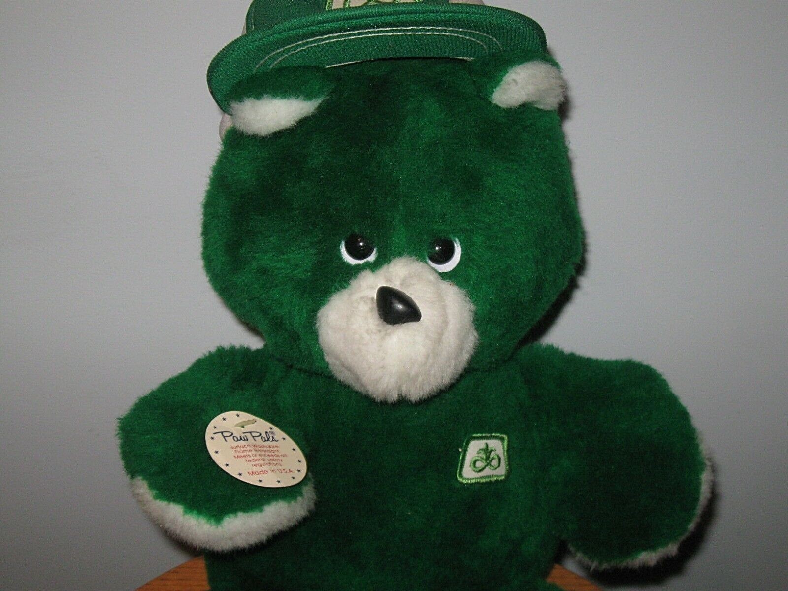 Vintage 1984 Pioneer Hybrid Seed Corn Teddy Bear W/ Cap Hat Paw Pals Farm Adv