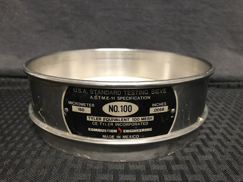 WS TYLER 8” U.S.A. Standard No.100 Mesh SS Full Height Test WS TYLER 8” U.S.A. Standard No.100 Mesh SS Full Height Test