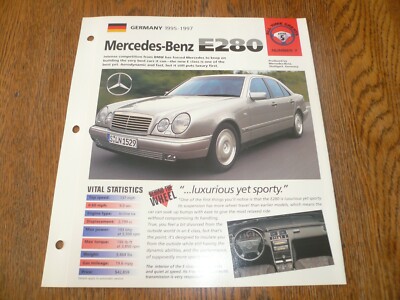 1997 Mercedes-Benz E280 UNIQUE IMP BROCHURE 