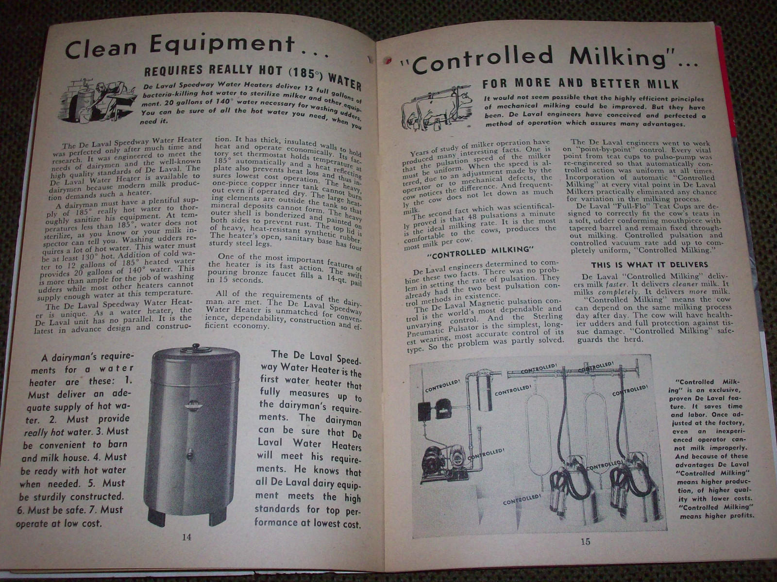 1950 De Laval Advertising Year Book Tschudy's Monroe Wisconsin Maytag