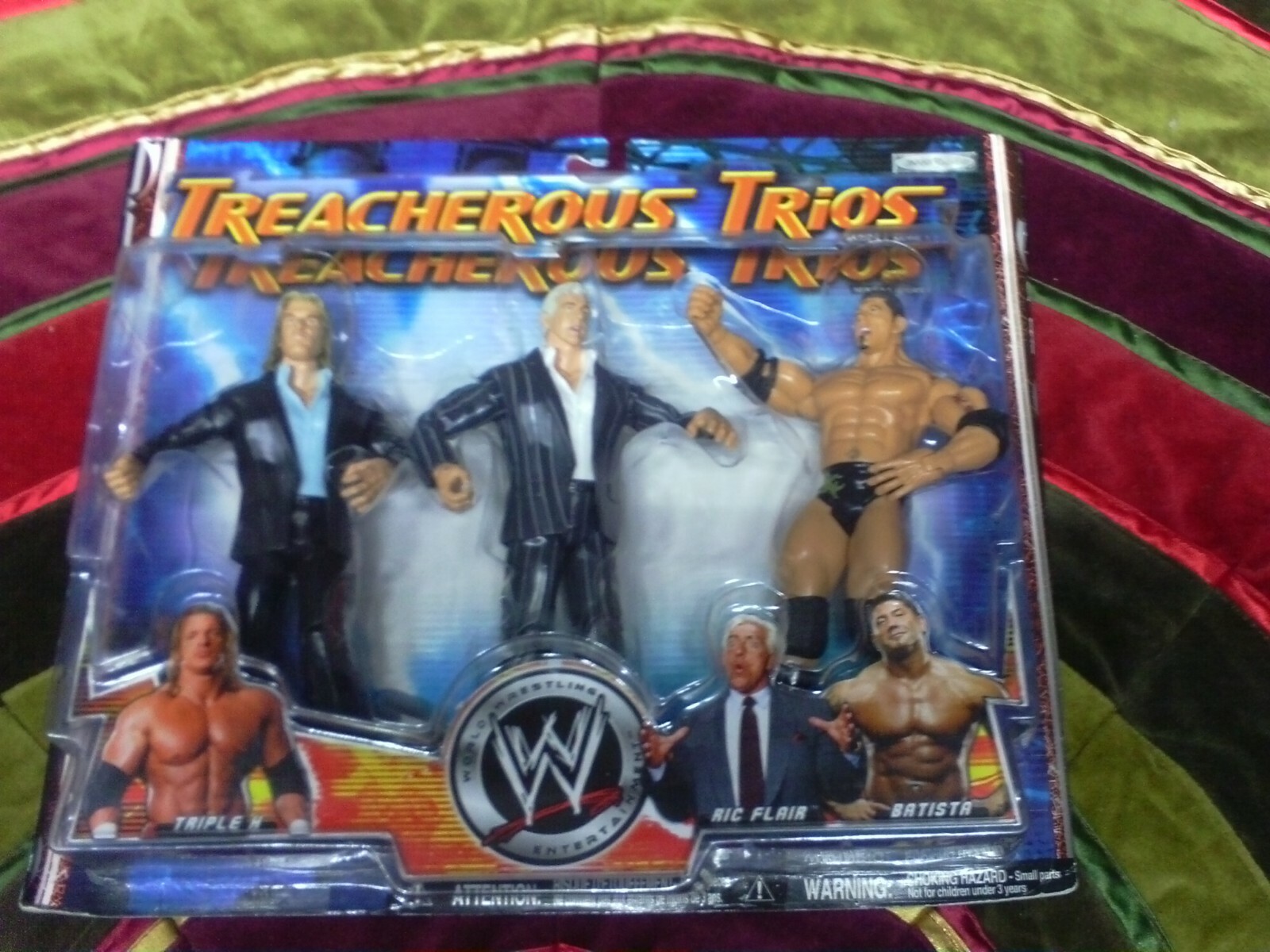 WWE TREACHEROUS TRIOS SERIES 1 TRIPLE H- RICK FLAIR- BATISTA WWE TREACHEROUS TRIOS SERIES 1 TRIPLE H- RICK FLAIR- BATISTA