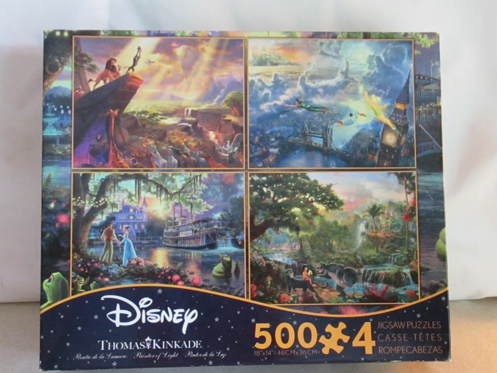 Ceaco 3663-01 4-1 Multi-Pack Thomas Kinkade Disney Jigsaw