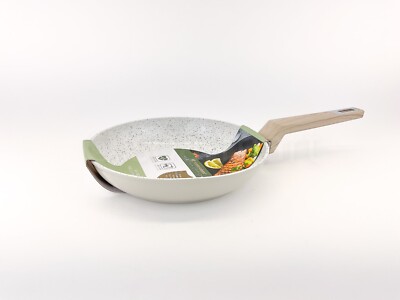 Masterclass Healthy Options  9.5'' Frying Pan Skillet Non Stick Ceramic Ivory New