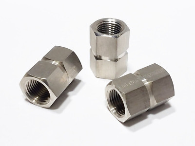 3 Ham-Let 103H_1/2 Stainless Steel HEX COUPLING 1/2'' Female NPT x 1/2 Female NPT