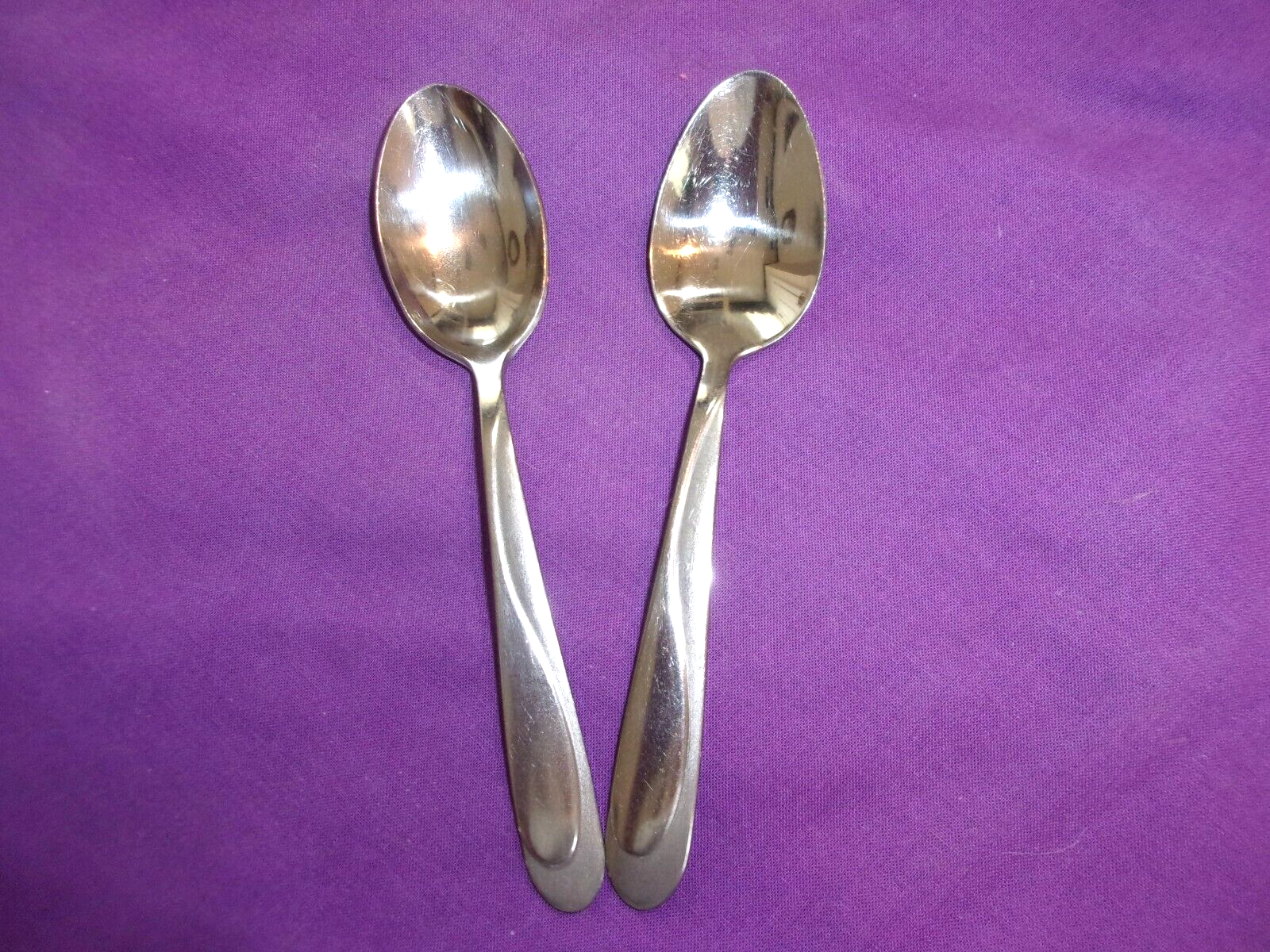 CUISINART ELLA FROST LOT/2 SOUP SPOONS 7 1/2" GOOD SALE $5 M