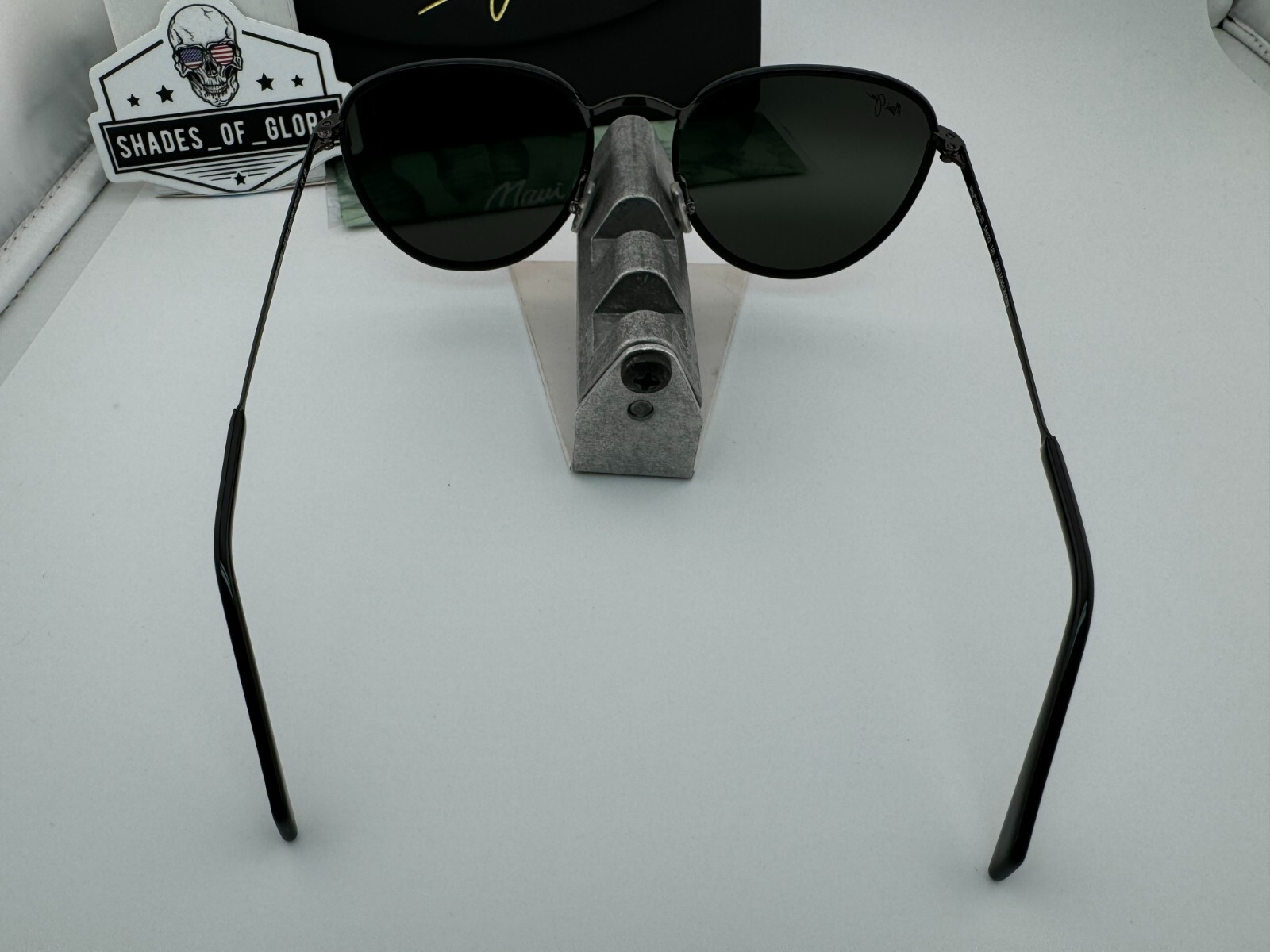 Pre-owned Maui Jim Noni Mj 854-02 Titanium Gunmetal Neutral Grey Polarized Sunglasses