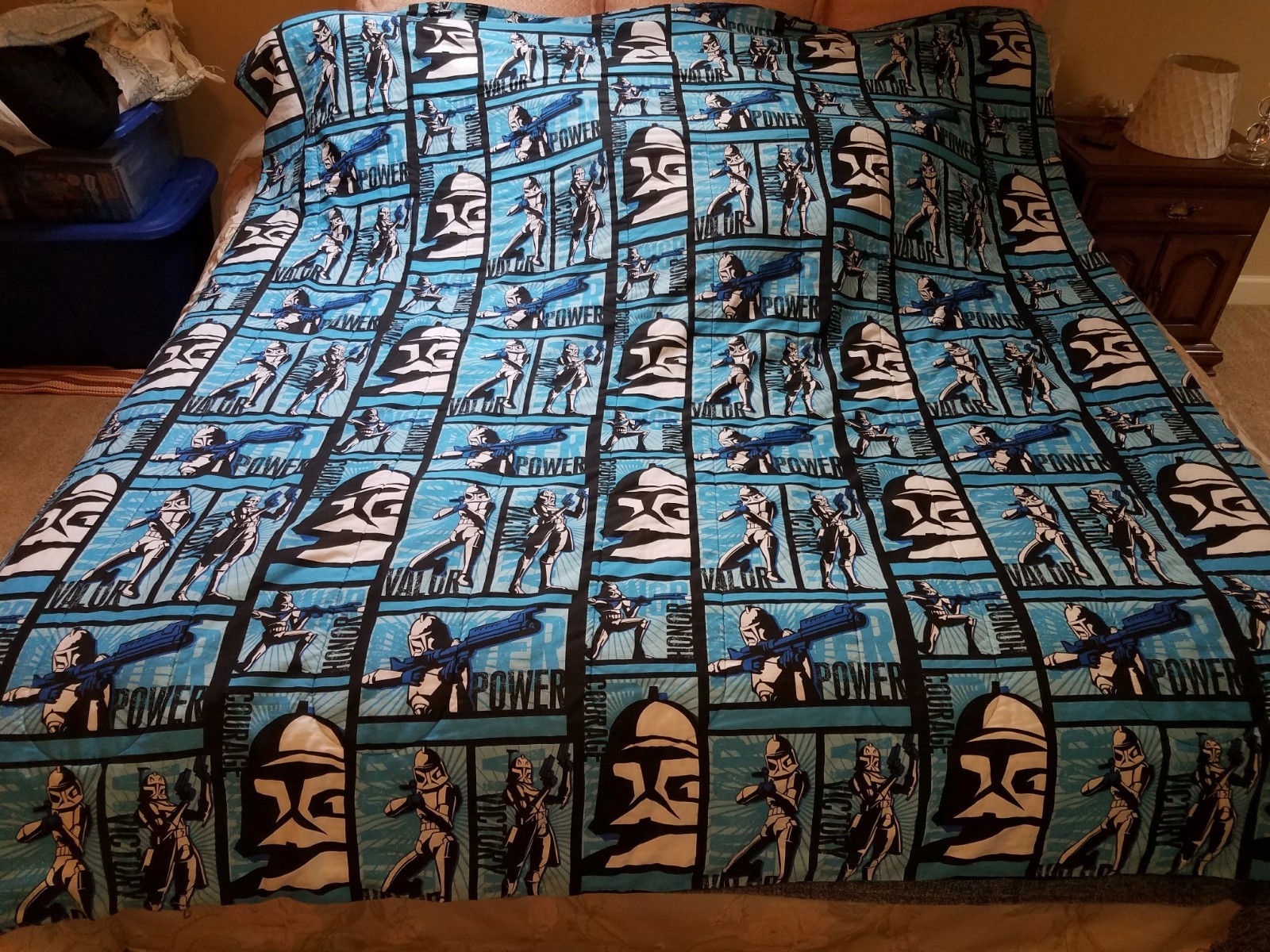 Rare Star Wars Twin Comforter Reversible Clone Wars Bedding Saga and Curtains