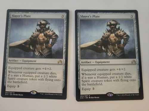 Slayer's Plate 2x FOIL SOI MTG Shadows Over Innistrad Rare MINT artifact Slayer's Plate 2x FOIL SOI MTG Shadows Over Innistrad Rare MINT artifact