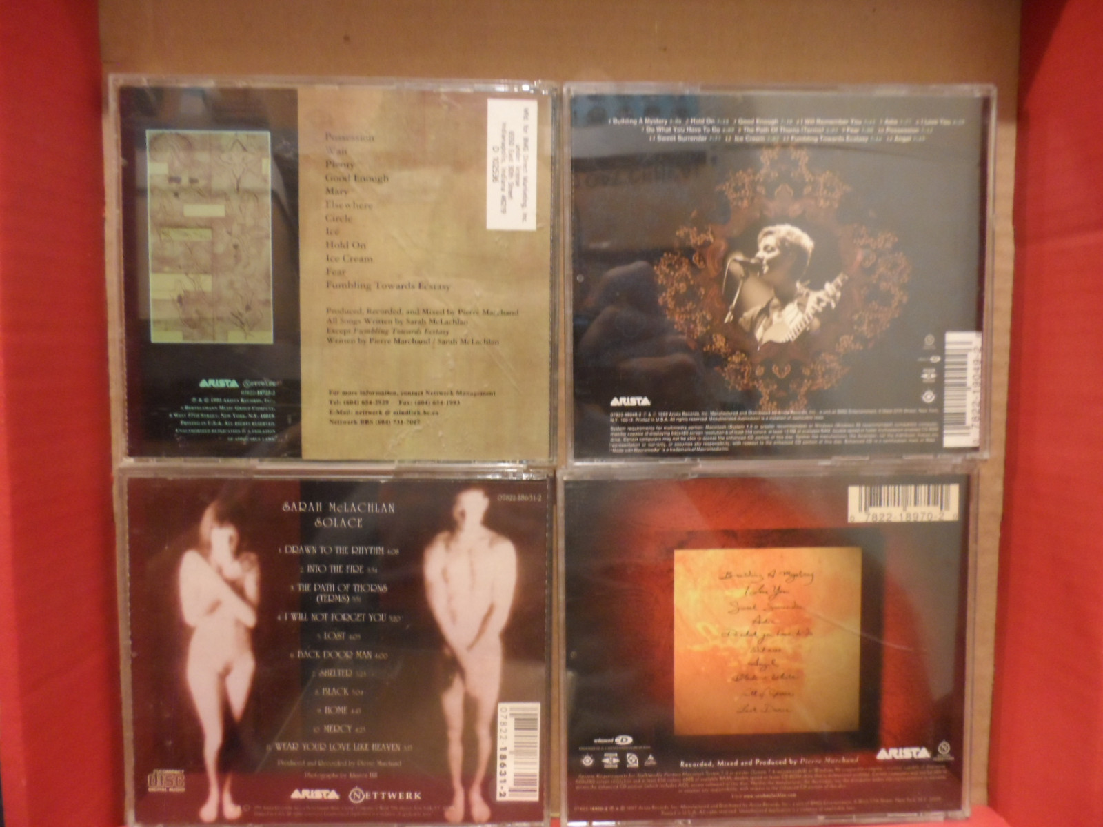 Sarah McLachlan 5 CD Lot Afterglow MIRRORBALL Surfacing FUNBLING TOWARDS Solace