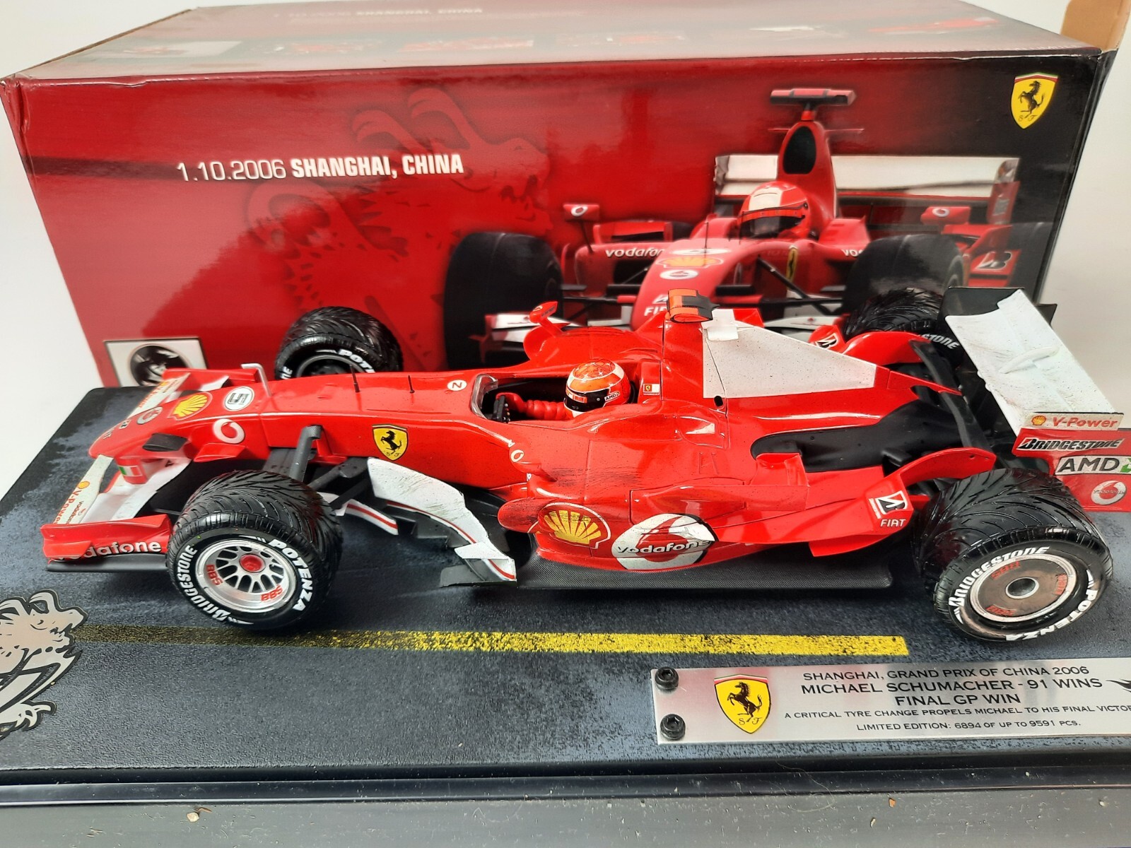 ホットウィール 1/18 フェラーリ 248 F1 2006年上海GP ホットウィール 1/18 フェラーリ 248 F1 2006年上海GP ホット