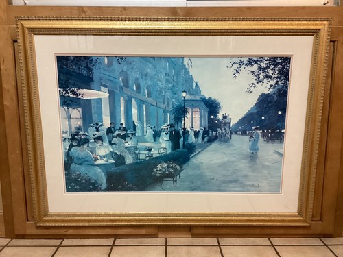 イタリアDemain 絵画 c.kieffer \"AN EVENING OUT\" イタリアDemain 絵画 c.kieffer AN EVENING OUT 美術品