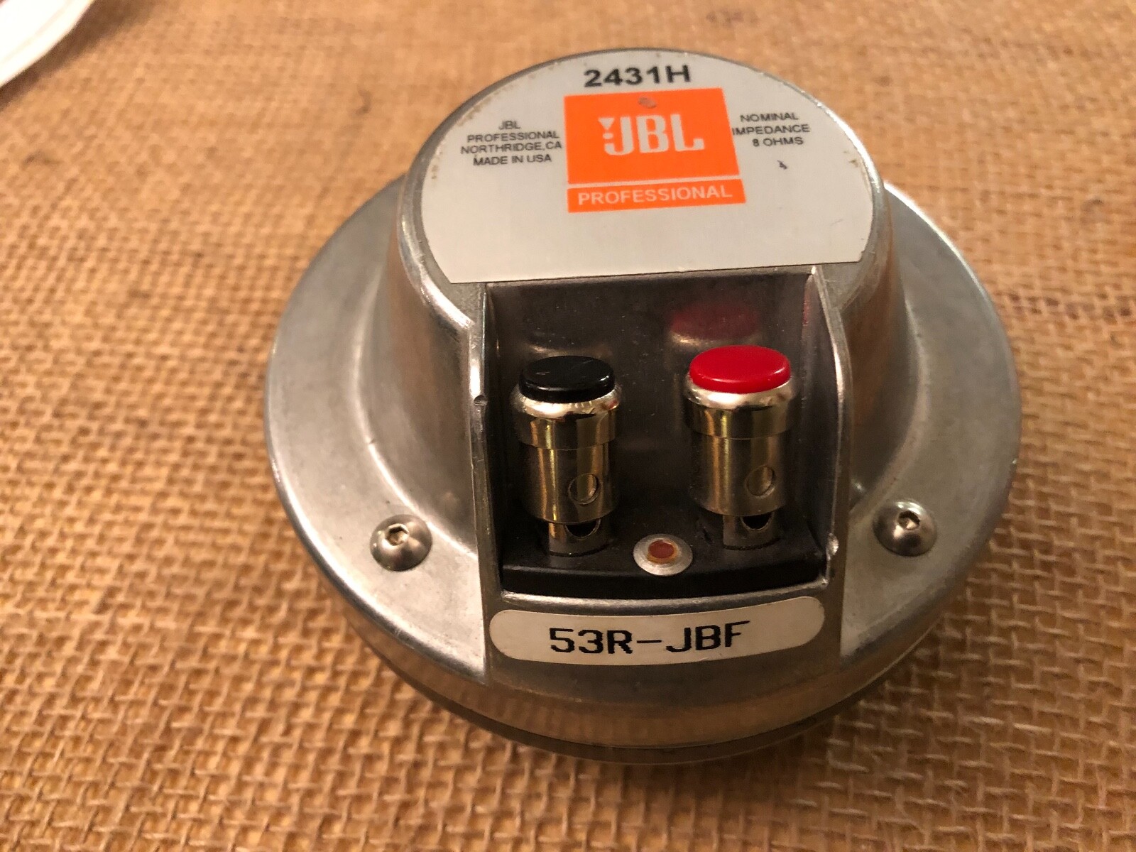 JBL 2431H/2431HPL compression driver with mounting hardware