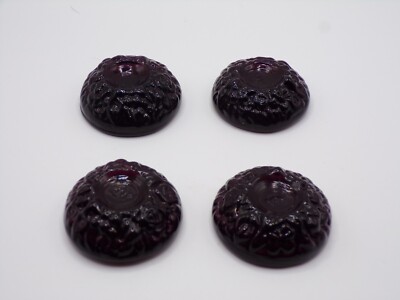 SET OF 4 ROUND PURPLE  1 '' GUM MARBLE HOLDERS (:IDHOL123)