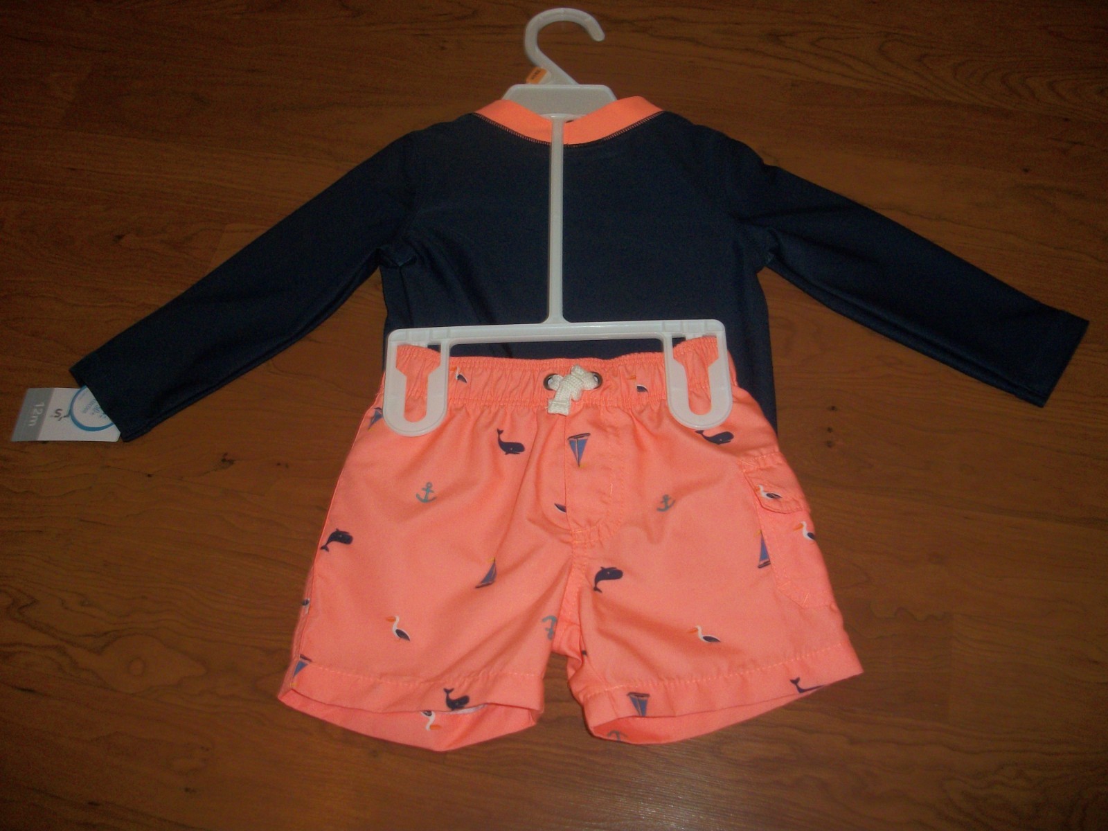 NWT Carter's long sleeve rash guard set 12 mo 18 mo 24 mo SEA YA LATER