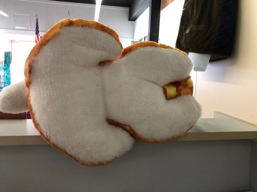 Vintage 1960's Orange Stuffed Easter Bunny Rabbit