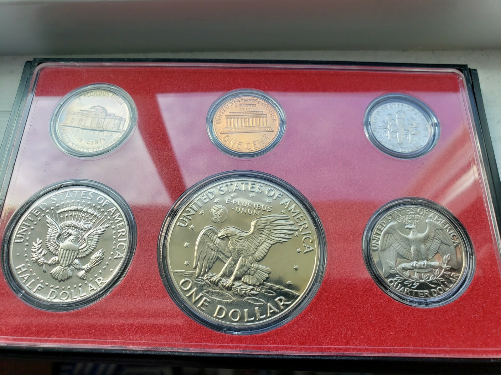 (5) 1974 PROOF SETS IN MINT SHIPPING BOX