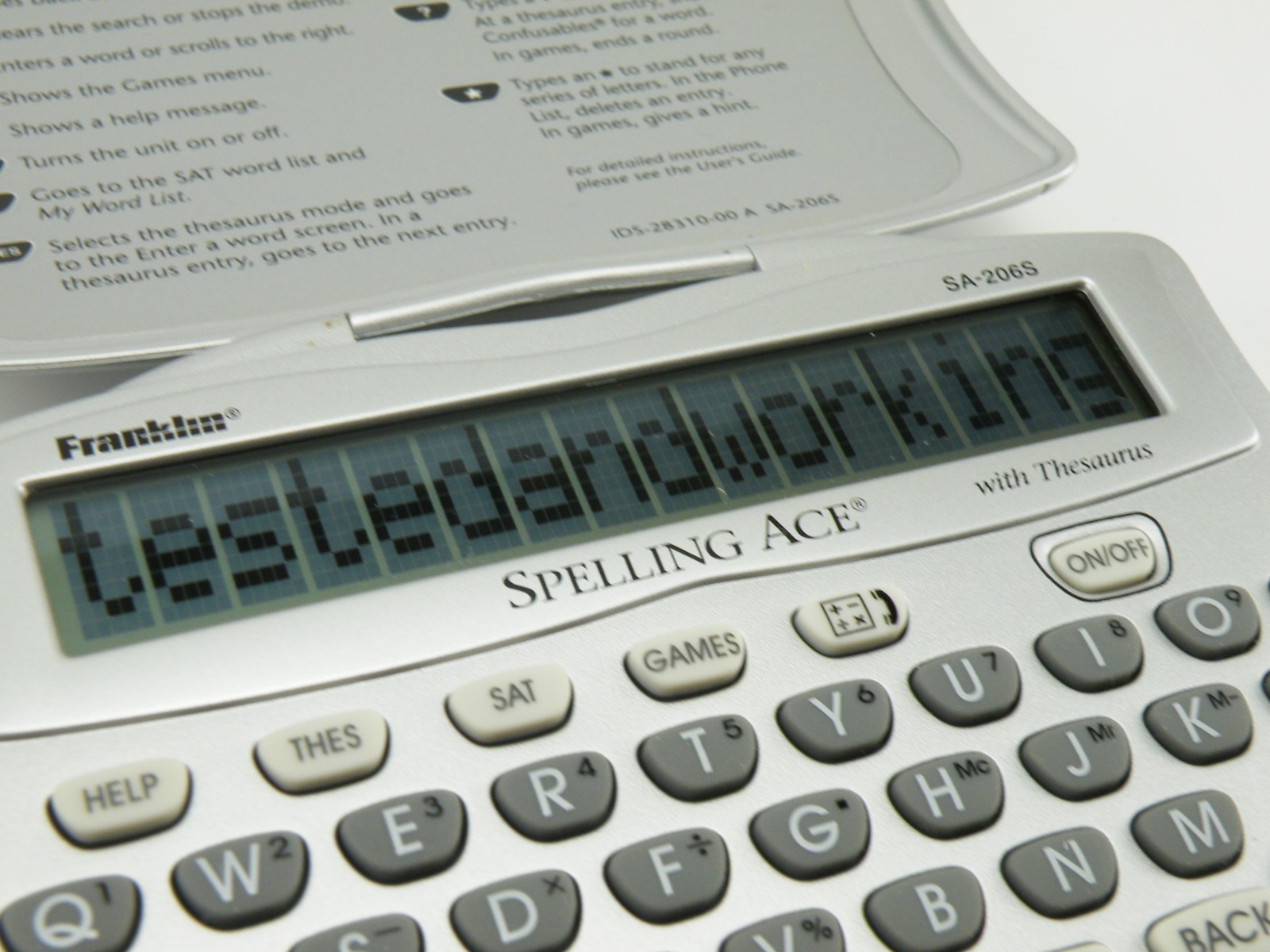 Franklin Spelling Ace with Thesarus - Tested & Working