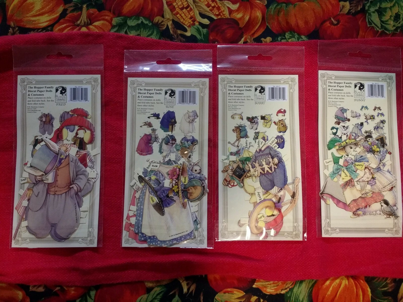 The Hopper Family Diecut Paper Dolls & Costumes Fred Rose Bobby & Bunny