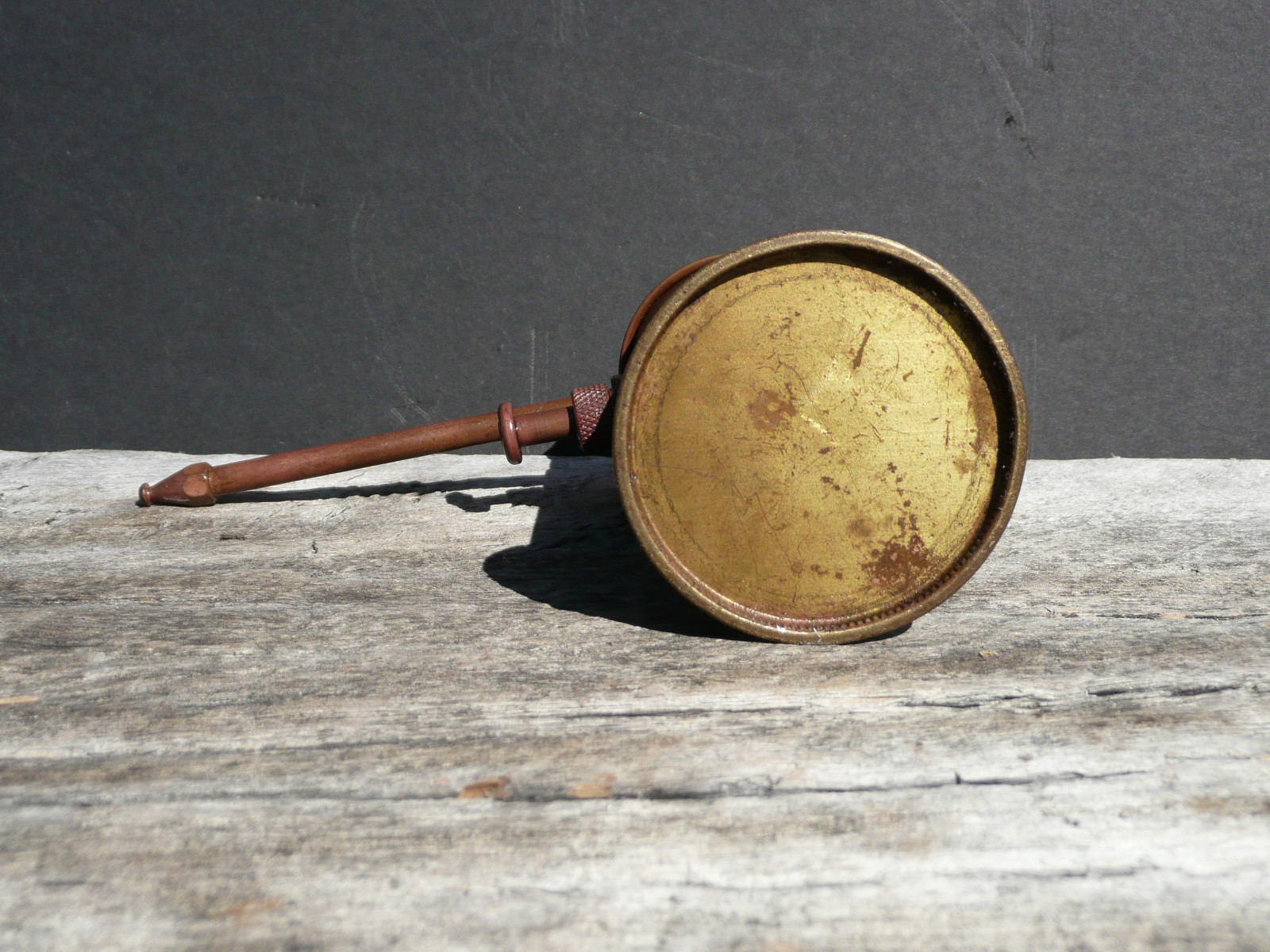 Vintage Eagle Pump Oil Can Brass Cylinder Oiler Man Cave Decor