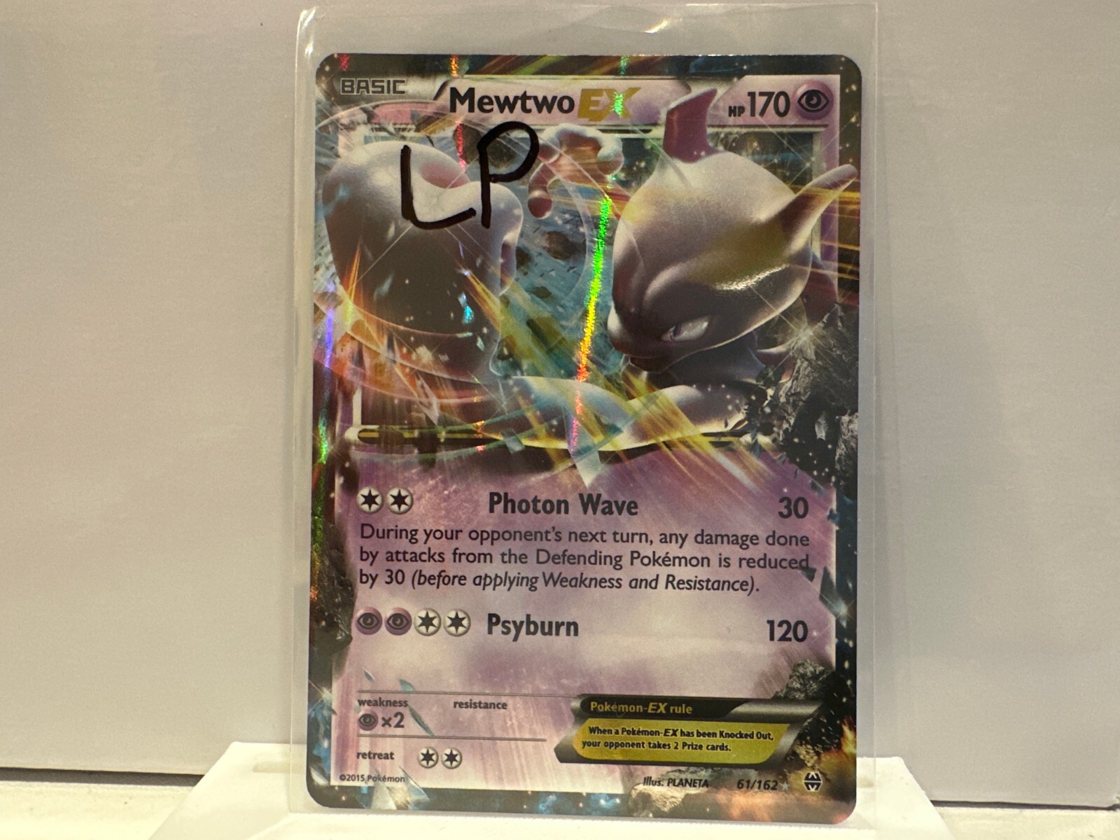Pokemon XY Breakthrough Mewtwo EX 61/162 Holo Rare LP 0910