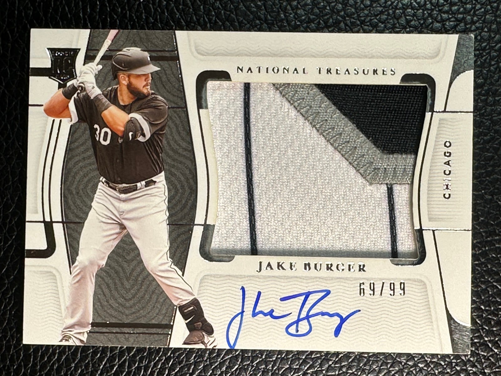 2022 National Treasures RPA Jake Burger 69/99 Auto Autograph Patch RC Rookie