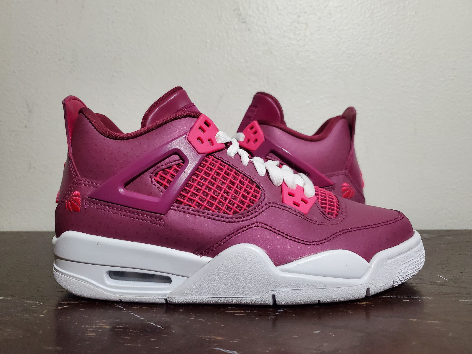 

Nike Air Jordan 4 Retro GS Valentines Day Pink Berry 487724-661 4,5 года = 6 женщин, Розовый, Air Jordan 4