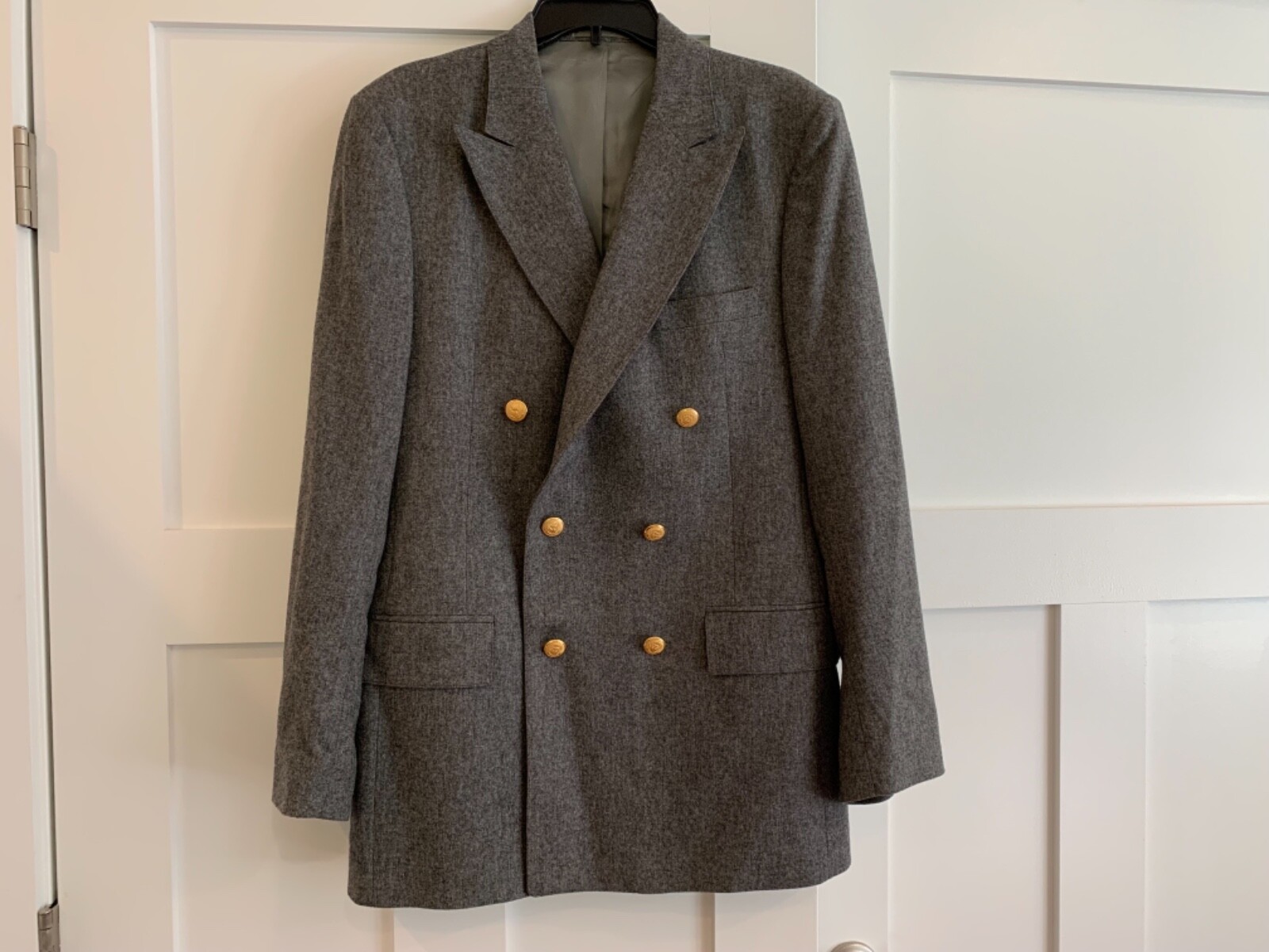 Big and tall SSSSSS tailor made gray wool blazer 43L | eBay