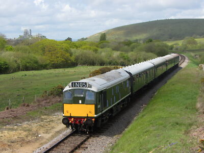 Railway Photo 6x4 Swanage Railway on Corfe Common  c2015
