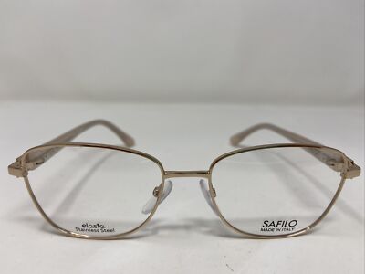 Safilo SA6011 4IP 52-17-135 Gold/Beige Full Rim Eyeglasses Frame LP80