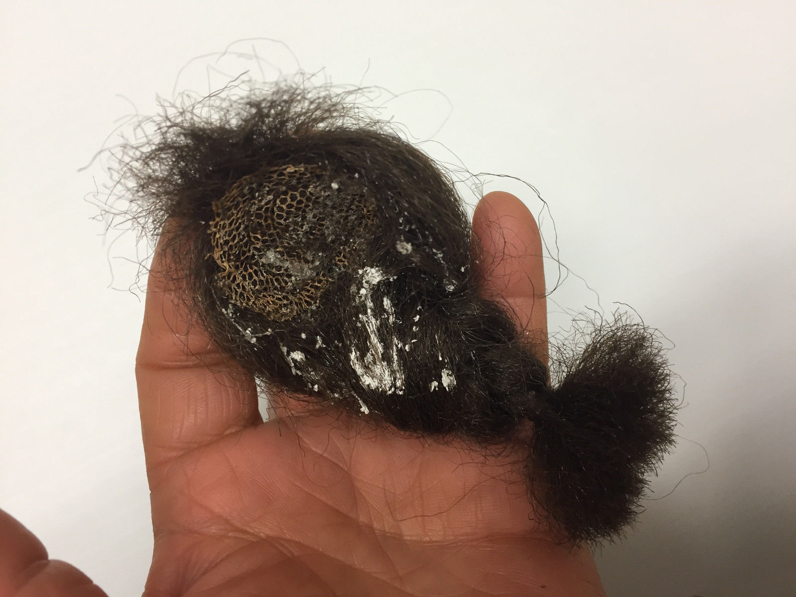 Miniature Brunette Doll wig for Vintage Marionette, Puppet, or Doll