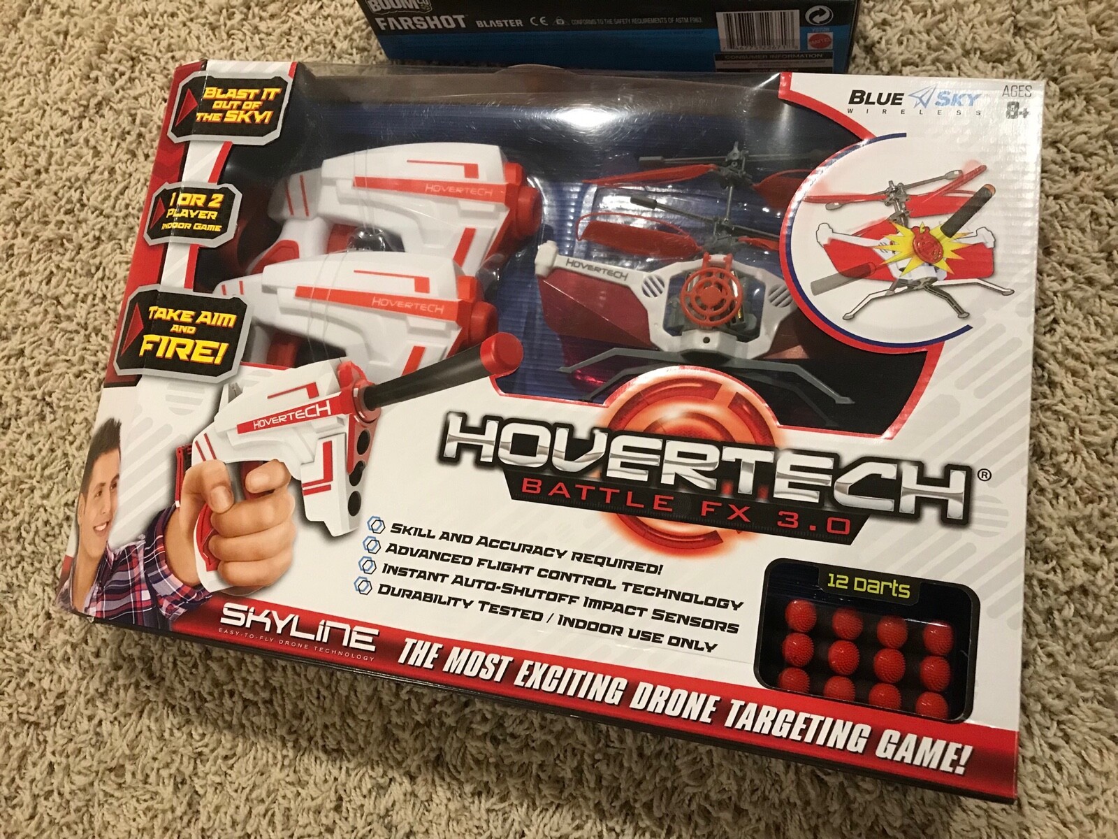 Lot of Toys Skyline Hovertech Battle FX 3.0 Drone Game & Boomco Farshot Blaster