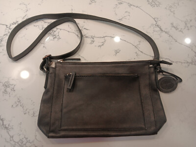 ROOTS CANADA Dark Blue Leather Handbag - NEW