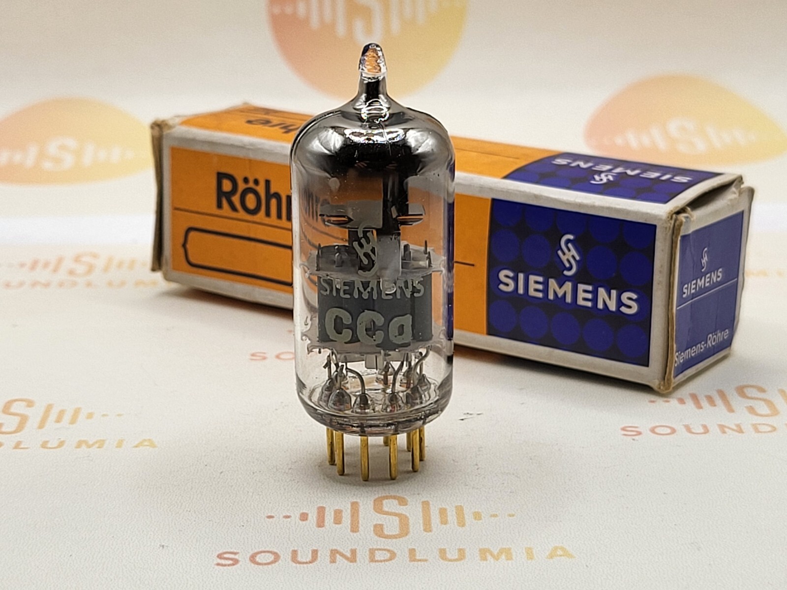Siemens E88CC Silver Shields 真空管 2個セット 2x Siemens E88CC 6922 Gray Shields Original Box Munich '61