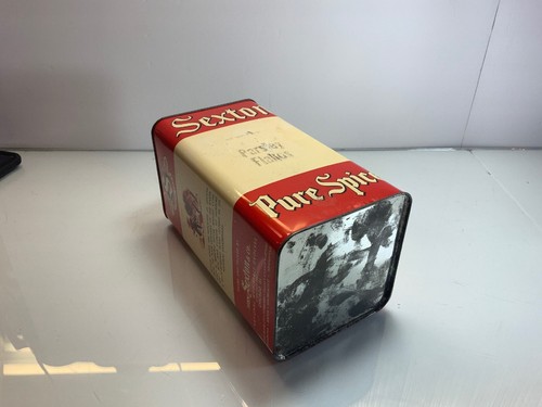 Sexton Pure Spice Tin Parsley Flakes Chicago Illinois Red Vintage 10”