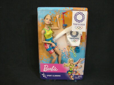 Barbie Tokyo 2020 Olympics Sport Climbing Gold Metal New Mattel