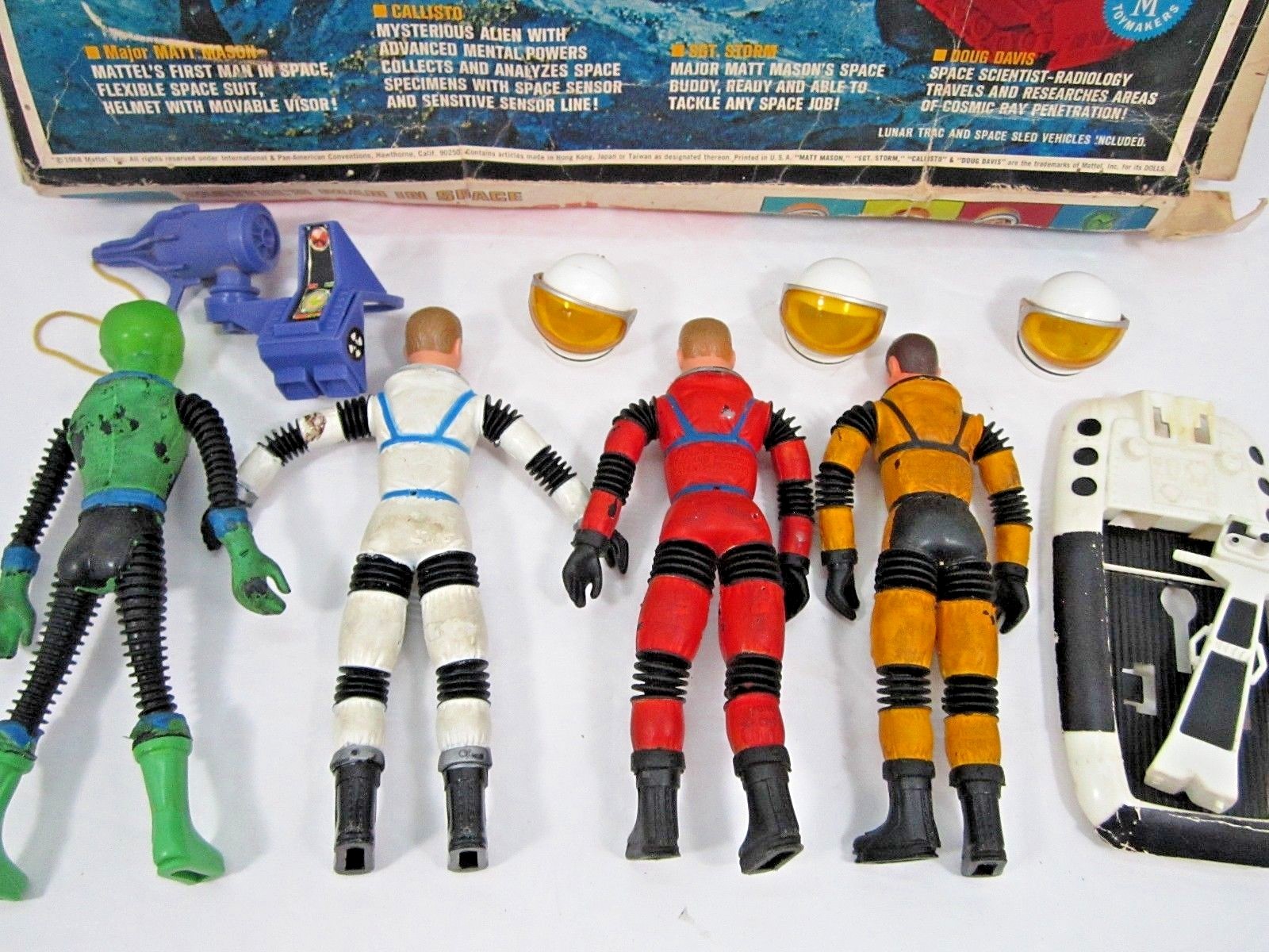VINTAGE 1968 MATTEL MATT MASON SPACE MISSION TEAM IN BOX 1960'S TOYS