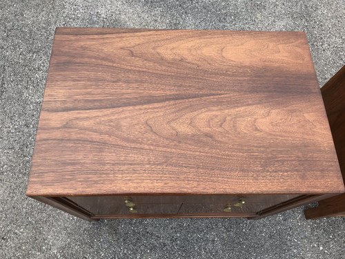 Vintage John Stuart Walnut Pair Night Stands End Tables Mid Century