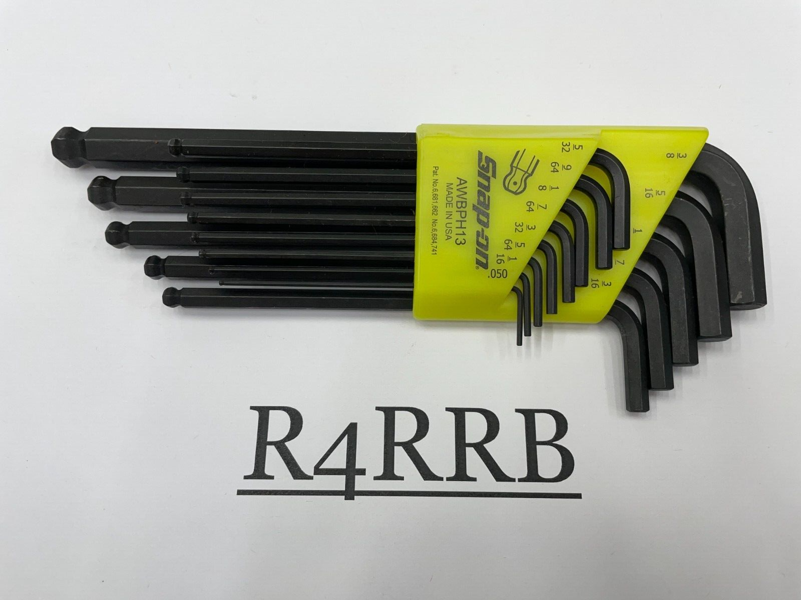 Snap-on Tools USA NEW 13pc SAE L-Shaped ScrewHold Ball Hex Wrench Set AWBPH13