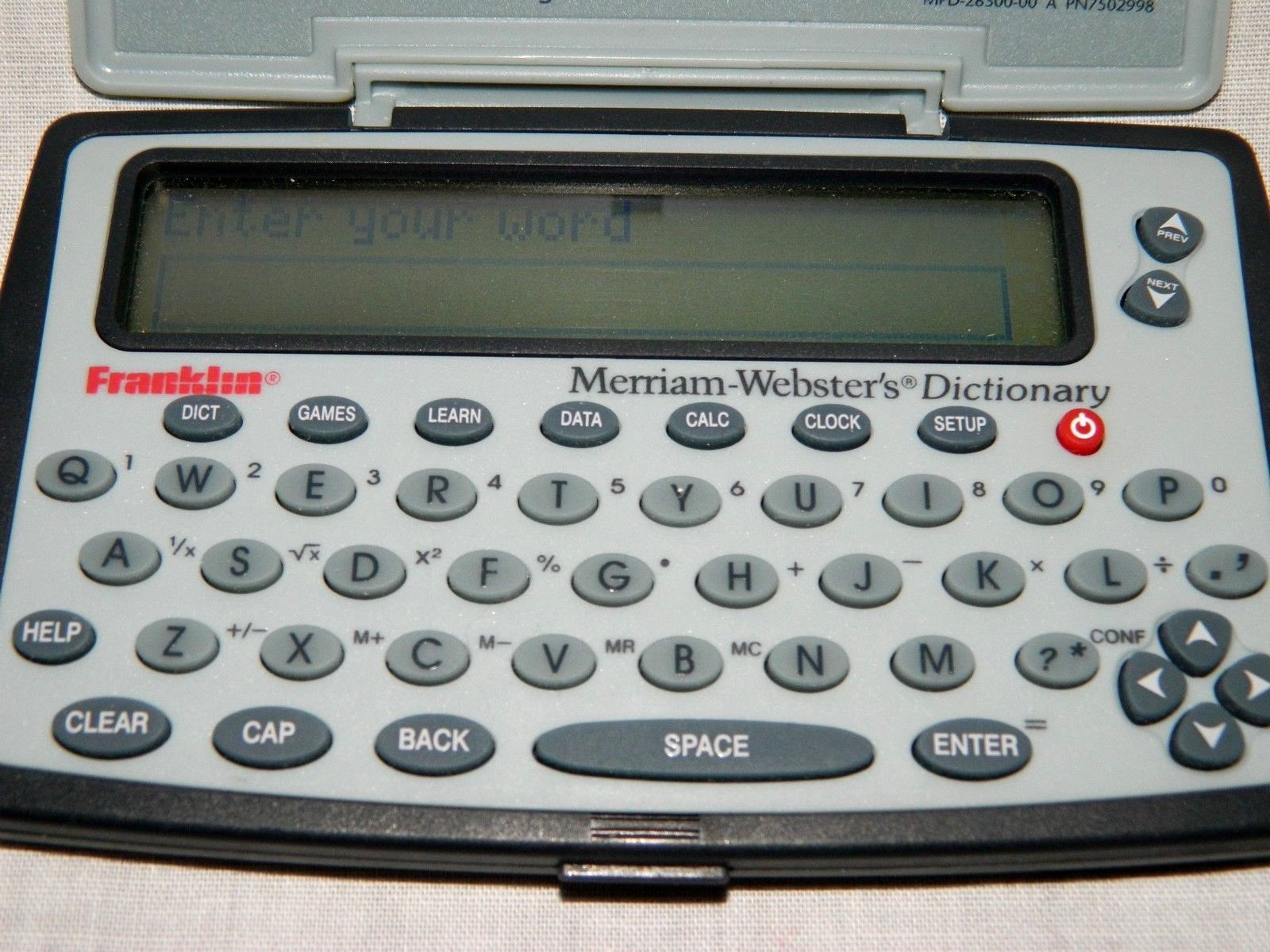 Franklin Dictionary Handheld MWD-450 Electronic Merriam Websters WORKING
