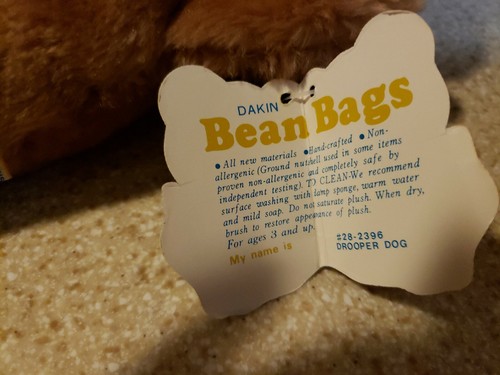 Vintage 1973 R. Dakin DROOPER Plush Tan Brown Puppy Dog Nutshells Stuffed Animal