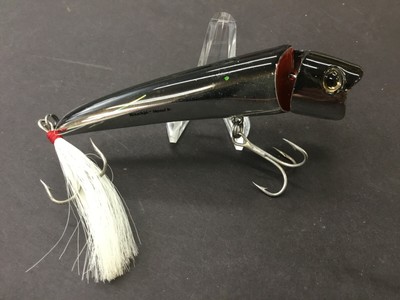 4oz CREEK CHUB: Chug A Lug Wood Topwater Saltwater Lure PRPL 7 1//4/" 5//0hk
