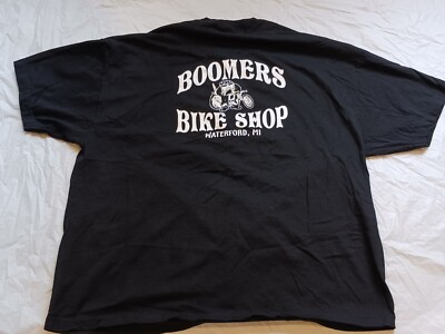 Boomers Bike Shop Black Motorcycle T Shirt Black 3XL