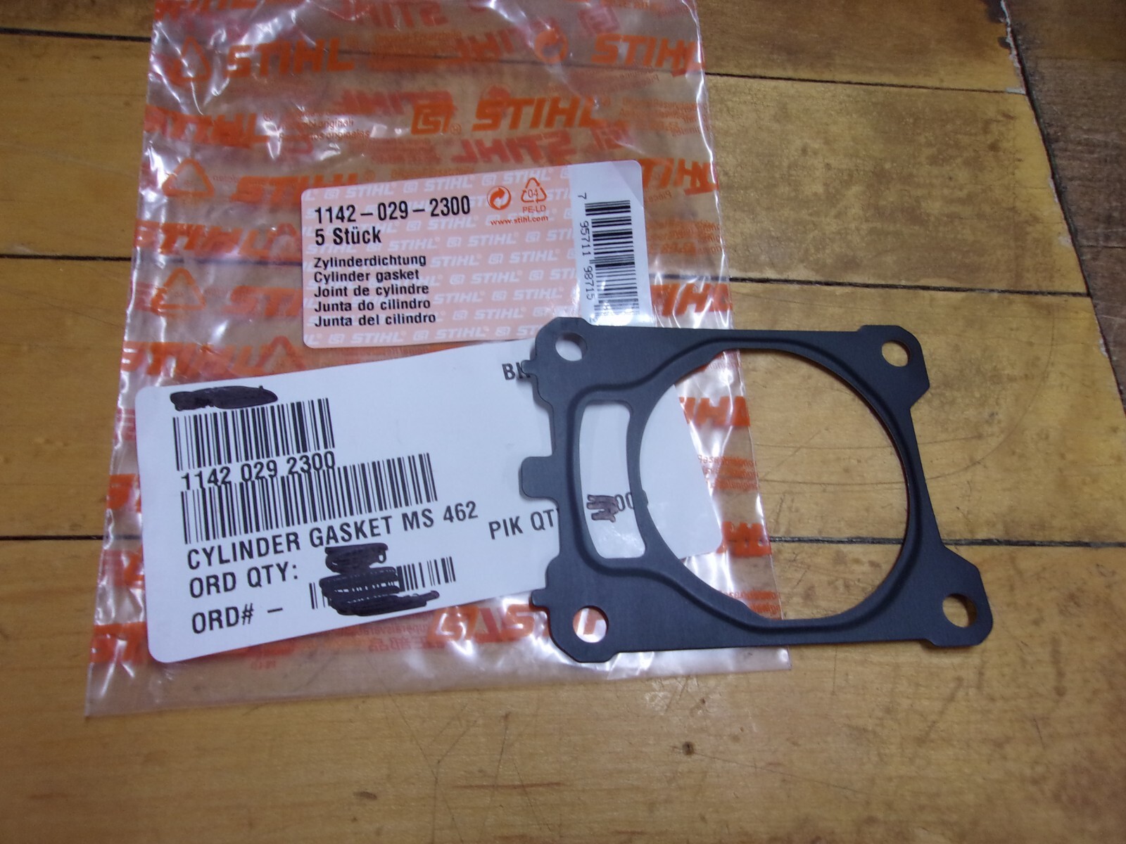 Stihl OEM MS462 Cylinder Head Gasket 0.5mm 1142-029-2300 MS
